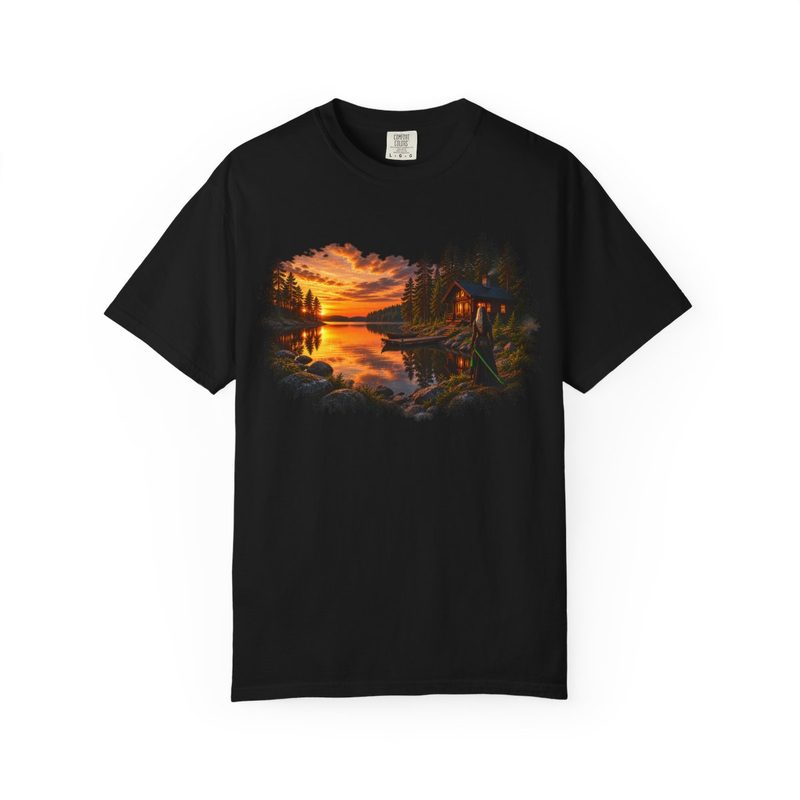 Back to Nature Sunset fantasy nature graphic T-shirt by Anna: Back to Nature, front view